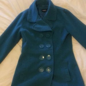 🌞Womans teal double breasted peacot🌞